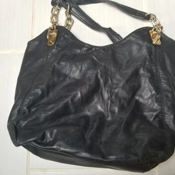Michael Kors Lilly Black Leather Hobo Bag 35T0GLLT3L - Picture 3 of 15